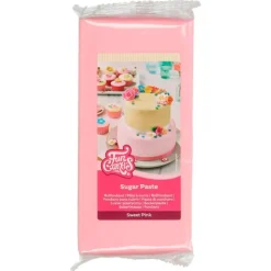 Fondant rosa suave 1 kg - Sin gluten - Funcakes