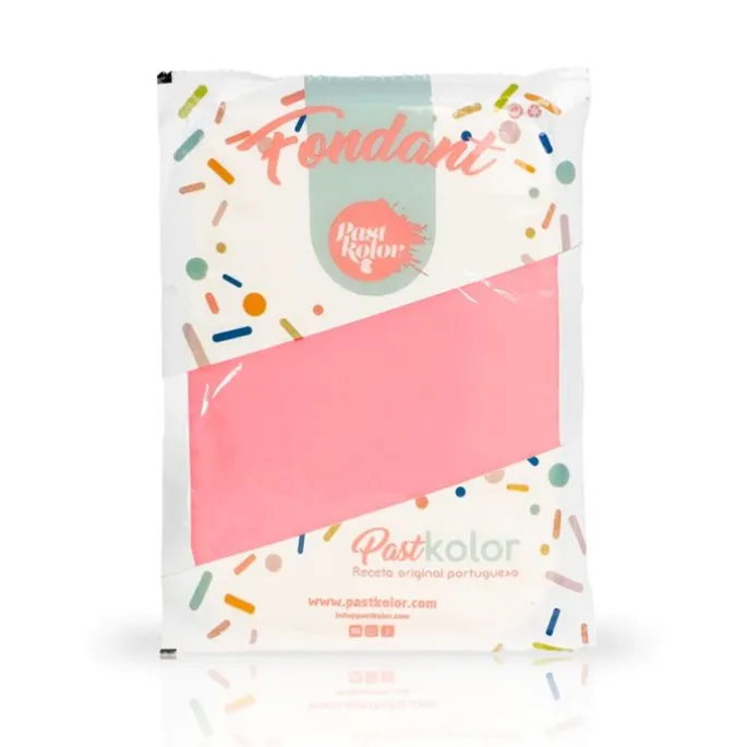 Fondant rosa viejo 1 kg - Sin gluten - Pastkolor