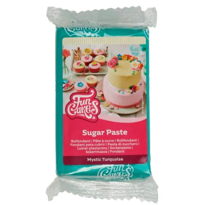 Fondant turquesa 250 g - Sin gluten - Funcakes