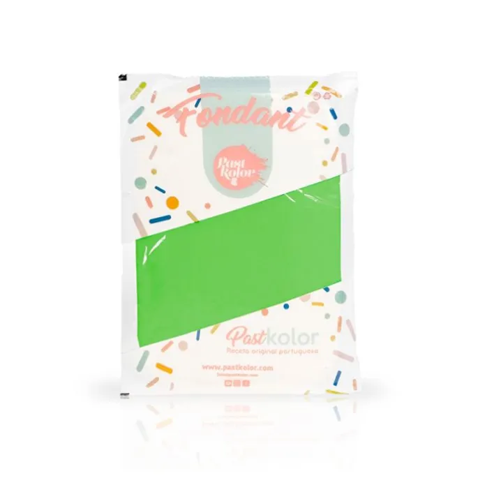 Fondant verde lechuga 250 g - Sin gluten - Pastkolor