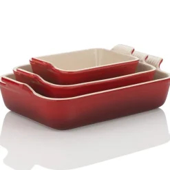 Fuente rectangular 32 cm Cereza - Cerámica de gres - Le Creuset