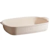 Fuente rectangular con asas crema 36 x 27 x 7 cm - Cerámica - Emile Henry