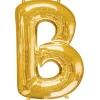 Globo de foil dorado letra "B" 35 cm