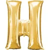 Globo de foil dorado letra "H" 40 cm