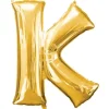 Globo de foil dorado letra "K" 35 cm