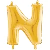 Globo de foil dorado letra "N" 35 cm - Grabo Balloons