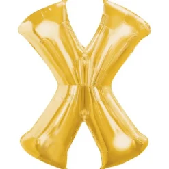 Globo de foil dorado letra "X" 35 cm