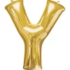 Globo de foil dorado letra "Y" 35 cm