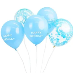 Globos azules y de confeti Happy Birthday (5) - Talking Tables