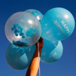 Globos azules y de confeti Happy Birthday (5) - Talking Tables