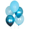 Globos mix azules transparentes y metalizados (10) - My Little Day
