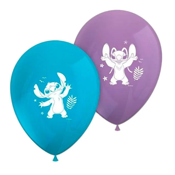 Globos Stitch azules y púrpuras (8) - Decorata Party