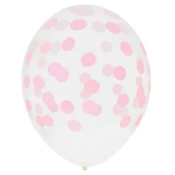 Globos transparentes confeti rosa (5) - My Little Day