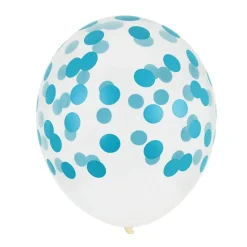 Globos transparentes confeti azul (5) - My Little Day