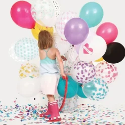 Globos transparentes confeti negro (5) - My Little Day