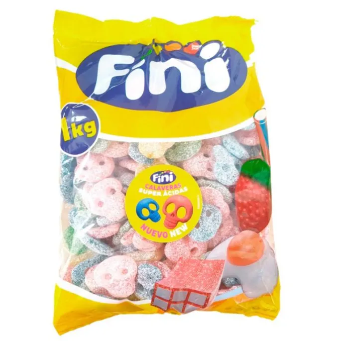 Gominolas de azúcar calaveras ácidas 1 kg - Fini