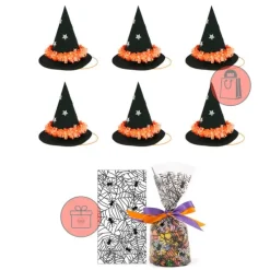 Gorros bruja Halloween 12,7 cm (6) - Meri Meri + REGALO bolsas