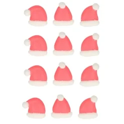 Gorros de Papá Noel de azúcar (12) - Sin gluten - Funcakes