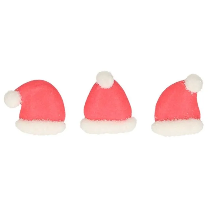 Gorros de Papá Noel de azúcar (12) - Sin gluten - Funcakes