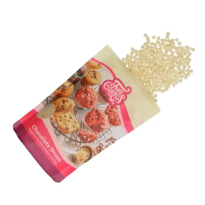 Gotas de chocolate blanco 350 g - Funcakes