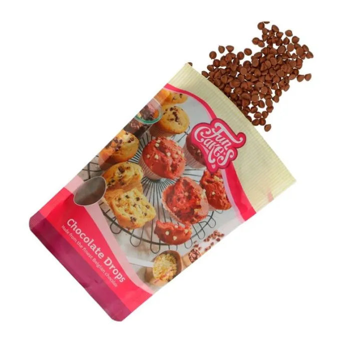 Gotas de chocolate con leche 350 g - Funcakes
