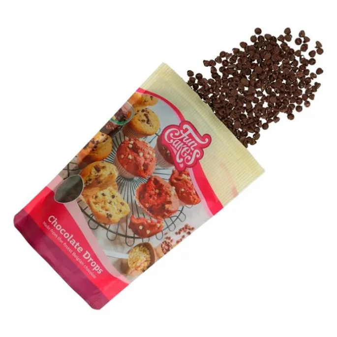 Gotas de chocolate negro 350 g - Funcakes
