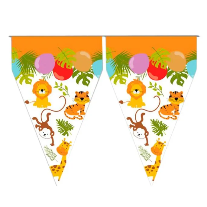 Guirnalda de papel animales de la selva 3 m - Conver Party