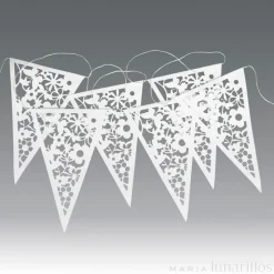 Guirnalda de papel blanca flores - Dotcomgiftshop
