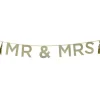 Guirnalda de papel dorada Mr & Mrs - Talking Tables