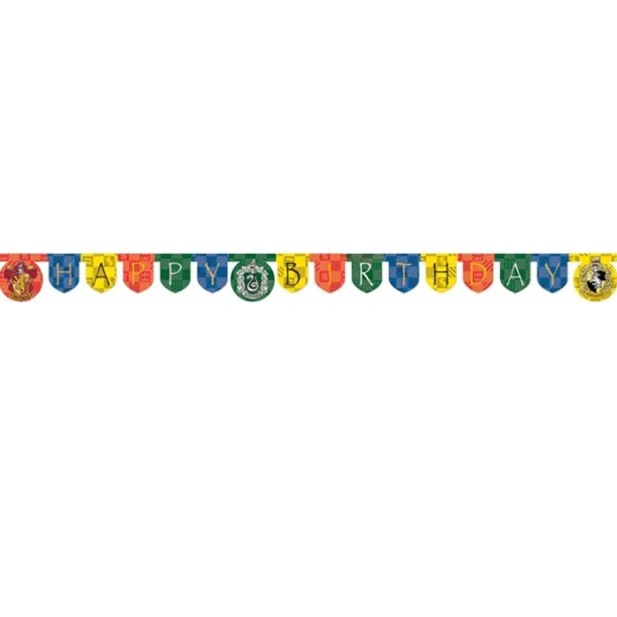 Guirnalda de papel Happy Birthday Harry Potter 2 m - Decorata Party