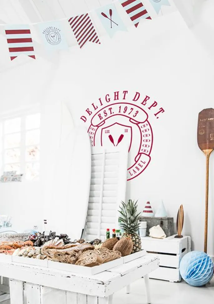 Guirnalda de papel Preppy Paddle 4,5 metros - Delight Department
