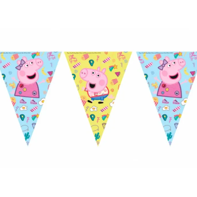 Guirnalda de plástico Peppa Pig 2,3 m - Decorata Party