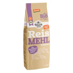 Harina de arroz integral ecológica 500 g - Sin gluten - Bauckhof