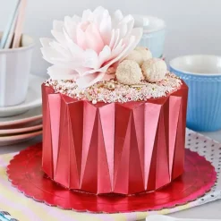 Hoja de modelado para Origami Cake vincado invertido