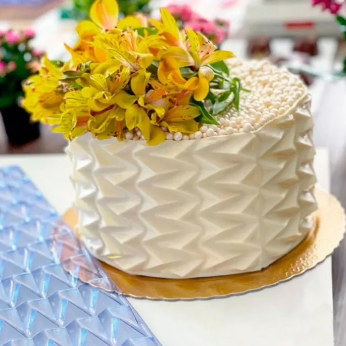 Hoja de modelado para Origami Cake ondas