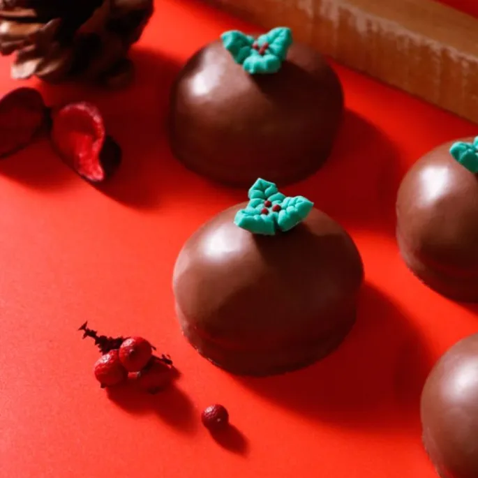 Hojas de acebo de azúcar de Navidad (24) - PME