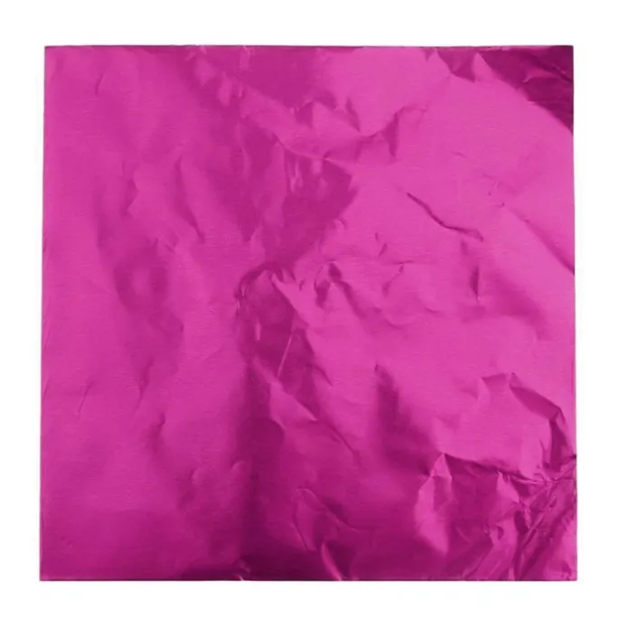 Hojas de aluminio magentas para bombones (150) - Decora