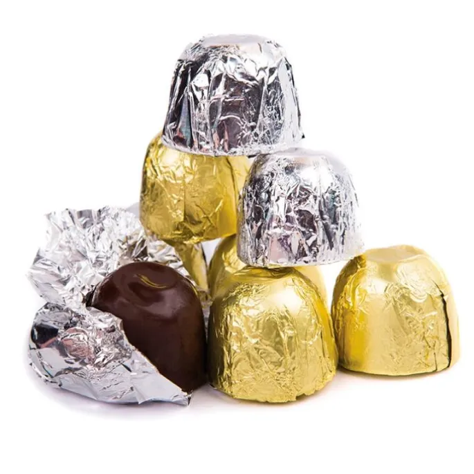 Hojas de aluminio plateadas para bombones (150) - Decora