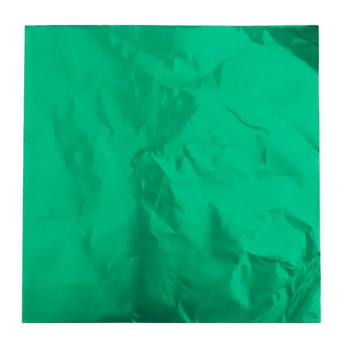 Hojas de aluminio verdes para bombones (150) - Decora