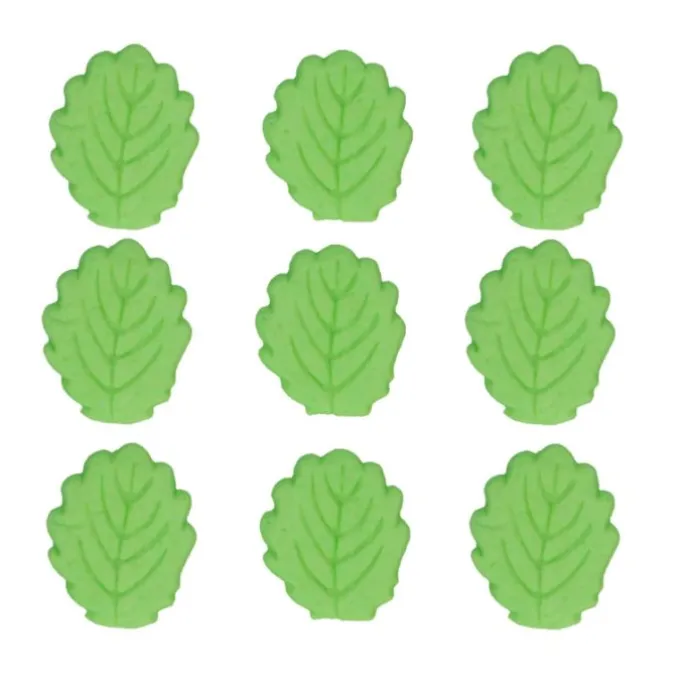 Hojas de azúcar verdes 3 cm (12) - Funcakes