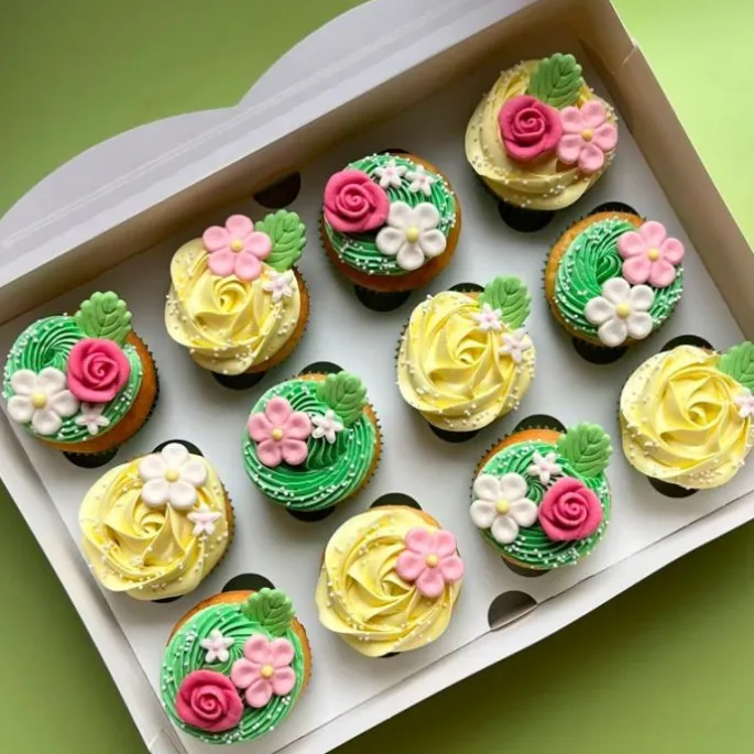 Hojas de azúcar verdes 3 cm (12) - Funcakes