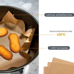 Hojas de cocción reutilizables antiadherentes 40 x 30 cm (3) - Lacor