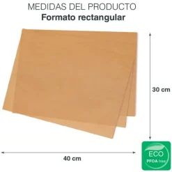 Hojas de cocción reutilizables antiadherentes 40 x 30 cm (3) - Lacor