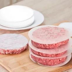 Hojas redondas antiadherentes para hamburguesas 11 cm (100) - Ibili