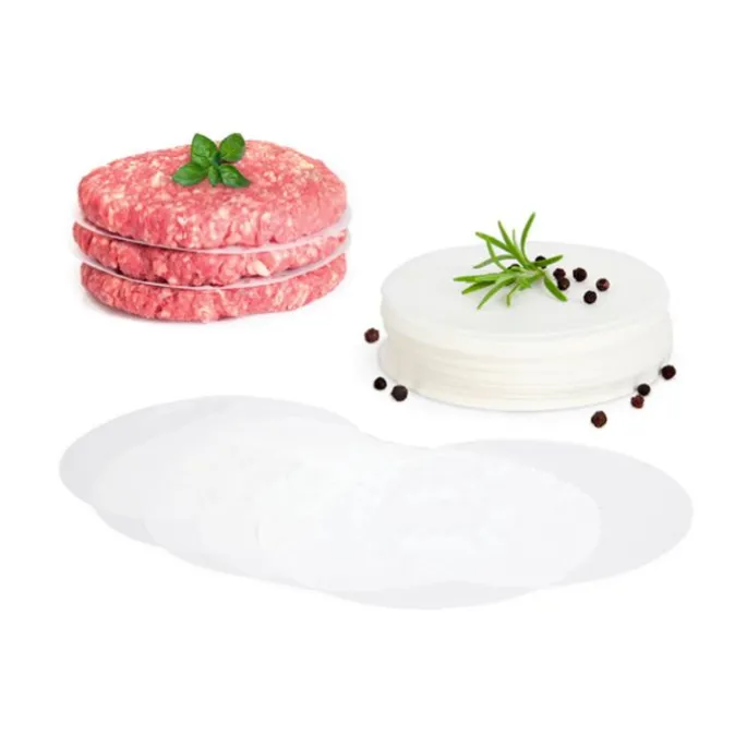 Hojas redondas antiadherentes para hamburguesas 11 cm (100) - Ibili