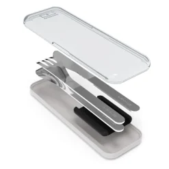 Juego 3 cubiertos con estuche negro - Acero inoxidable - Monbento