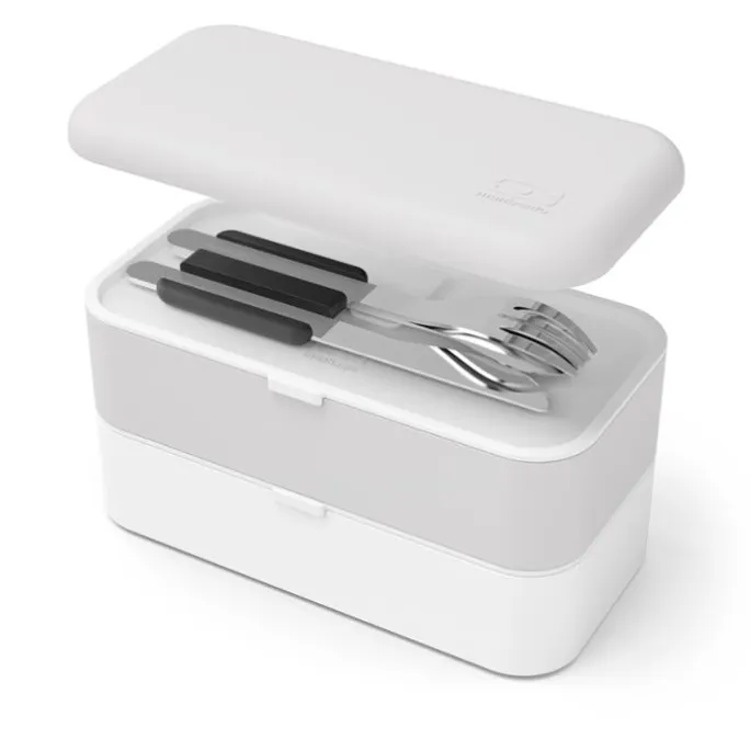 Juego 3 cubiertos con estuche negro - Acero inoxidable - Monbento