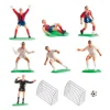 Jugadores de fútbol, porterías, árbitro y balón (10) - Dekora