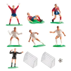 Jugadores de fútbol, porterías, árbitro y balón (10) - Dekora