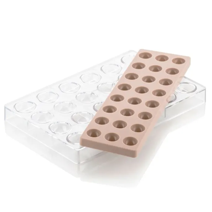 Kit bombones rellenos Chocado Semiesfera - Silikomart Professional